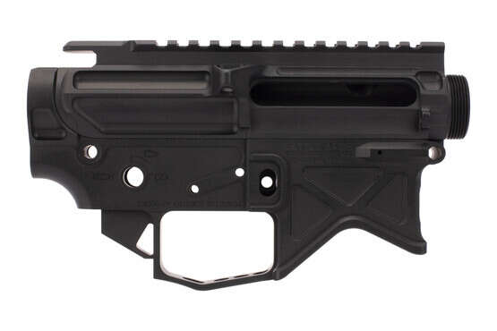 The Battle Arms Development billet AR-15 receiver set has a hardcoat anodized black finish